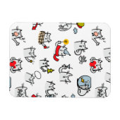 Hübsche Katzen, Milch und Magie. Magnet (Horizontal)