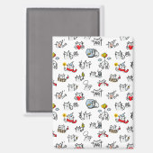 Hübsche Katzen, Milch und Magie. Magnet (Vorderseite/Rückseite)