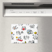 Hübsche Katzen, Milch und Magie. Magnet (In Situ (Geschirrspüler))
