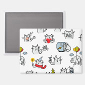 Hübsche Katzen, Milch und Magie. Magnet (Vorderseite/Rückseite)