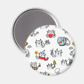 Hübsche Katzen, Milch und Magie. Magnet (Vorderseite/Rückseite)