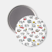 Hübsche Katzen, Milch und Magie. Magnet (Vorderseite/Rückseite)