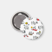 Hübsche Katzen, Milch und Magie. Magnet (Vorderseite/Rückseite)