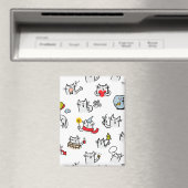 Hübsche Katzen, Milch und Magie. Magnet (In Situ (Geschirrspüler))