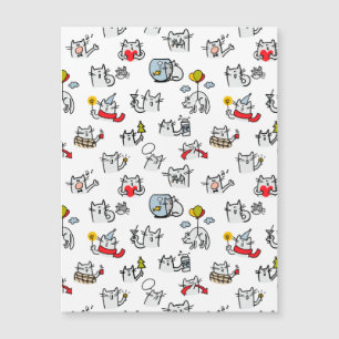 Hübsche Katzen, Milch und Magie. Magnetkarte