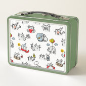 Hübsche Katzen, Milch und Magie. Metall Brotdose (Rückseite)