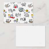 Hübsche Katzen, Milch und Magie. Mitteilungskarte (Vorne/Hinten)
