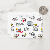 Hübsche Katzen, Milch und Magie. Mitteilungskarte (Vorderseite/Rückseite Beispiel)