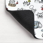 Hübsche Katzen, Milch und Magie. Mousepad (Ecke)