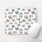 Hübsche Katzen, Milch und Magie. Mousepad (Mit Mouse)