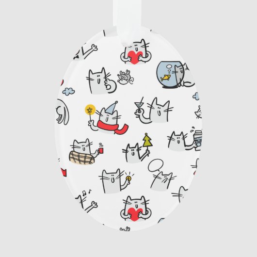 Hübsche Katzen, Milch und Magie. Ornament (Vorderseite)