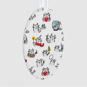 Hübsche Katzen, Milch und Magie. Ornament (Vorderseite)