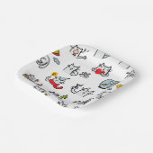 Hübsche Katzen, Milch und Magie. Pappteller (Gewinkelt)