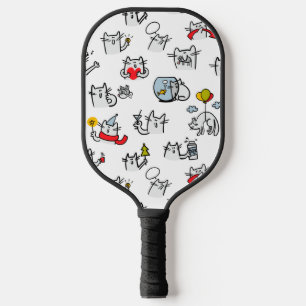 Hübsche Katzen, Milch und Magie. Pickleball Schläger