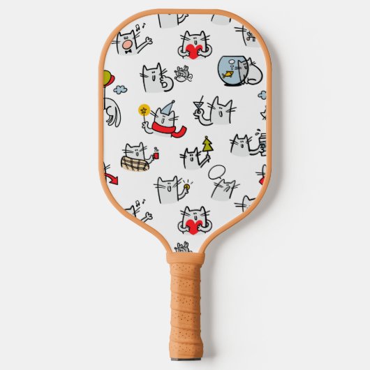 Hübsche Katzen, Milch und Magie. Pickleball Schläger (Vorderseite)