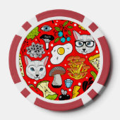 Hübsche Katzen, Milch und Magie. Pokerchips (Rückseite)