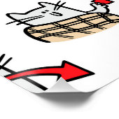 Hübsche Katzen, Milch und Magie. Poster (Ecke)
