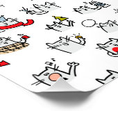 Hübsche Katzen, Milch und Magie Poster (Ecke)