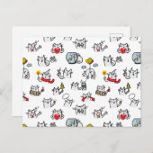 Hübsche Katzen, Milch und Magie. Postkarte (Vorne/Hinten)