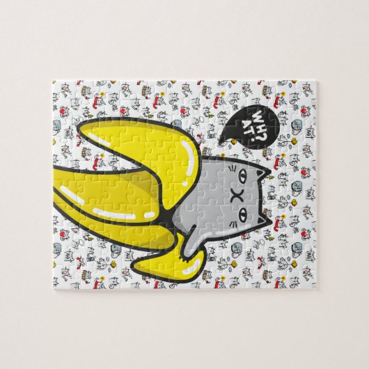 Hübsche Katzen, Milch und Magie. Puzzle (Horizontal)