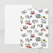 Hübsche Katzen, Milch und Magie. RSVP Karte (Vorne/Hinten)