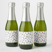 Hübsche Katzen, Milch und Magie. Schaumweinetikett (Flaschen)