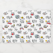 Hübsche Katzen, Milch und Magie. Schaumweinetikett (Einzelnes Label)