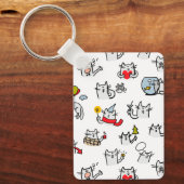 Hübsche Katzen, Milch und Magie. Schlüsselanhänger (Vorderseite)