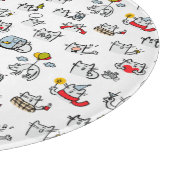 Hübsche Katzen, Milch und Magie. Schneidebrett (Ecke)