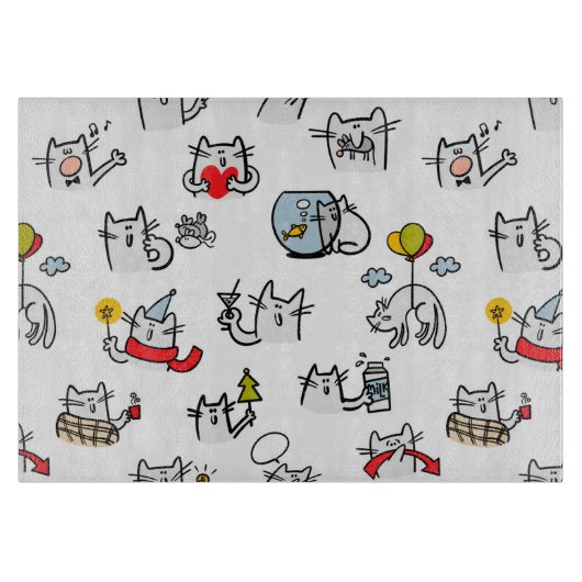 Hübsche Katzen, Milch und Magie. Schneidebrett (Vorderseite)