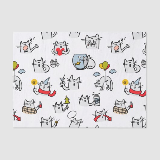 Hübsche Katzen, Milch und Magie. Seidenpapier (Vorderseite)