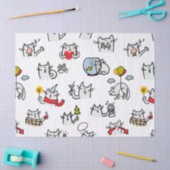 Hübsche Katzen, Milch und Magie. Seidenpapier (Basteln)