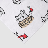 Hübsche Katzen, Milch und Magie. Seidenpapier (Detail)