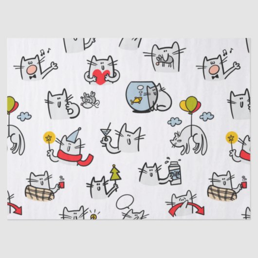 Hübsche Katzen, Milch und Magie. Seidenpapier (Vorderseite)