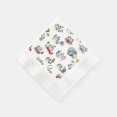 Hübsche Katzen, Milch und Magie. Serviette (Ecke)
