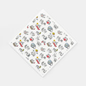 Hübsche Katzen, Milch und Magie. Serviette (Ecke)