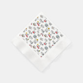 Hübsche Katzen, Milch und Magie. Serviette (Ecke)