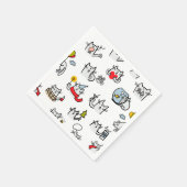 Hübsche Katzen, Milch und Magie. Serviette (Ecke)