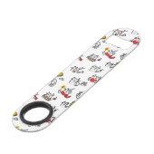 Hübsche Katzen, Milch und Magie. Speed Flaschenöffner (Rückseite Schrägansicht)