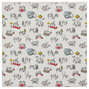 Hübsche Katzen, Milch und Magie. Stoff