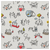 Hübsche Katzen, Milch und Magie. Stoff (Nahaufnahme)