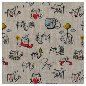 Hübsche Katzen, Milch und Magie. Stoff (Nahaufnahme)