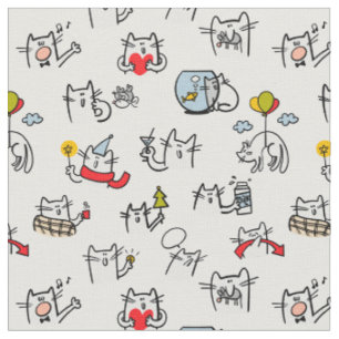 Hübsche Katzen, Milch und Magie. Stoff