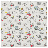 Hübsche Katzen, Milch und Magie. Stoff (Muster)