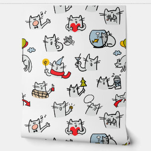 Hübsche Katzen, Milch und Magie. Tapete