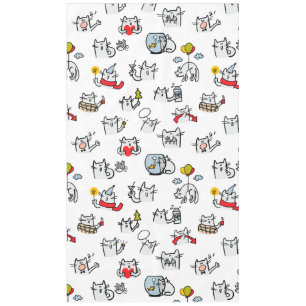 Hübsche Katzen, Milch und Magie. Tischdecke