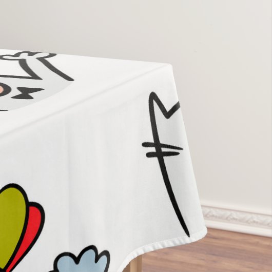 Hübsche Katzen, Milch und Magie. Tischdecke (Beispiel)