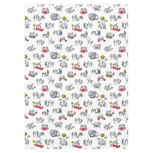 Hübsche Katzen, Milch und Magie. Tischdecke (Vorderseite)