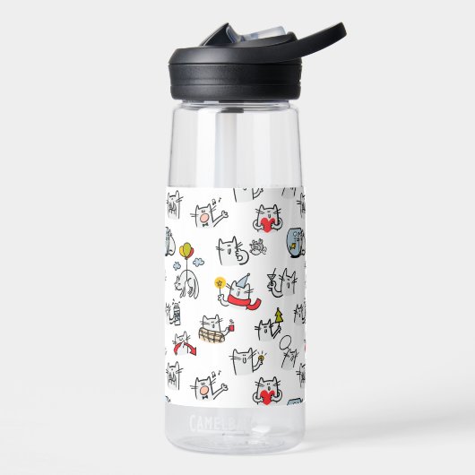 Hübsche Katzen, Milch und Magie. Trinkflasche (Links)