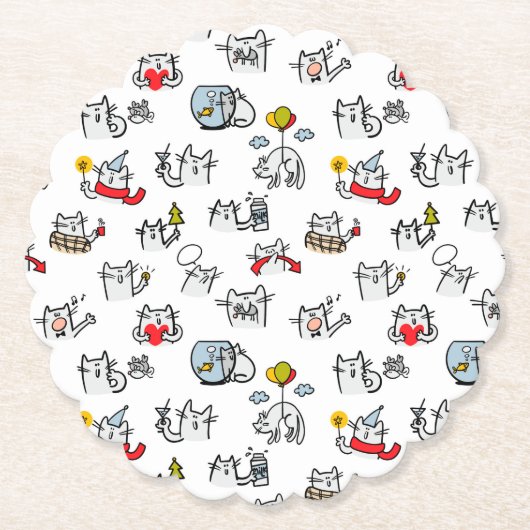 Hübsche Katzen, Milch und Magie. Untersetzer (Vorderseite)